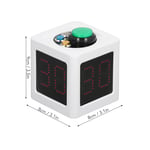 Poker Shot Clock Seconds Countdown Rechargeable 1.4in 4Sides Cube Timer US Plug❤