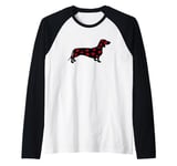 Funny Kiss a Wiener Dachshund Dog Gift Raglan Baseball Tee