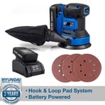 Cordless Rotary Sander Hyundai 20V Li-Ion MAX Range Battery & Charger inc