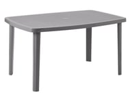 Argos Home 6 Seater Rectangular Plastic Garden Table - Grey