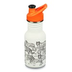 Klean Kanteen Kid Classic Narrow Vit/Orange Vattenflaska för barn 355 ml