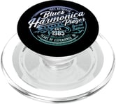 Modern Blues Harmonica Born In 1985 Vintage 40th Birthday PopSockets PopGrip pour MagSafe