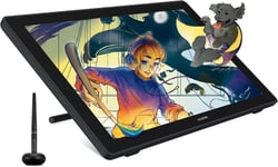 Kamvas 24 2.5K Tablette Graphique avec écran, écran à Stylet QHD 23,8 Pouces avec Stylet sans Batterie 8192 Niveaux PW517 pour Bureau à Distance et Apprentissage en Ligne