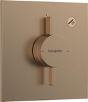 hansgrohe DuoTurn E - shower mixer conceiled for 1 function, shower mixer tap square, single lever shower mixer for iBox universal 2, brushed bronze, 75617140