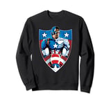 Marvel Captain America Steve Rogers and Sam Wilson on Shield Sweatshirt