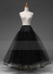 Jupon Long Cerceau Noir,Crinoline,Robe De Rh,Jupe,Sous-Jupe,Accessoires De Mariage,Mariage