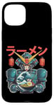 Coque pour iPhone 15 Plus Ramen japonais Mecha Robot Géant La Grande Vague Anime