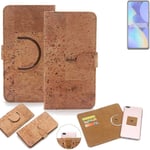 360° wallet case cork cover for Tecno Spark 10 Pro case bag