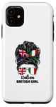 iPhone 11 Half Britain And Italian British UK Italia Flag Girls Women Case