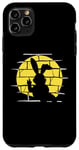 Coque pour iPhone 11 Pro Max Lapin de Pâques projecteur ombre silhouette lapin dessin animé