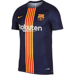 Nike FC Barcelona Dry Squad T-Shirt Homme, Midnight Navy/Dark Obsidian, m