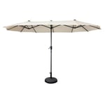 Parasol double 2x4m LINAI beige - Happy Garden