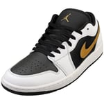 Nike Air Jordan 1 Low Mens Fashion Trainers in White Black - 8.5 UK