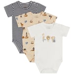 Hust&Claire 3-Pack Bruno Baby Bodies Flerfärgade | Blå | 74 cm