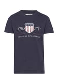 GANT Archive Shield Ss T-Shirt Marinblå