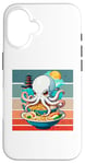 iPhone 16 Octopus Ramen Japanese food pagoda playful cute Sea bowl Case