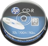 ORIGINAL HP Accessoires informatiques CRE00019 CD-R 80Min/700MB/52x Cakebox (10 Disc)