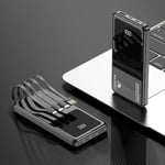 MAXVOL Power Bank 4 Multi built in Cables in one 10000 mAh 22.5w Slimmest Fast Charging USB A USB C Input and Output for Iphone 15/14/13/12 Pro Max Ipad Samsung PD3.0 QC 4.0 Micro USB Portable Charger