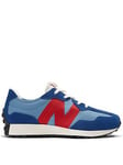 New Balance Older Boys 327 Trainers - Blue Multi, Blue, Size 3 Older