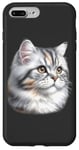 Coque pour iPhone 7 Plus/8 Plus Portrait de chat tigré argenté x chat mignon