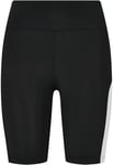 Urban Classics Women's Ladies Color Block Cycle Shorts Yoga, Black/White, S