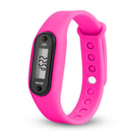 Bracelet De Montre Run Step",Podom¿¿Tre,Compteur De Calories,Lcd Num¿¿Rique,Distance De Marche Mn,"Bracelets En Gel De Pton Pratiques - Type Rose Red