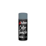 Julien Peinture Aérosol Intérieure et Extérieure Color Touch en Phase Aqueuse - Bleu Gris Satin - 400ml