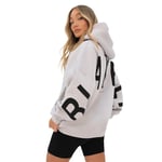 Blakely Hoodies Dam Hoodie Långärmad Tröja Pullover Jumper Casual Toppar Vit Vit White L