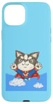 Coque pour iPhone 15 Plus chihuahua super-héros mignon chien chiot animal de compagnie drôle animal art illustration