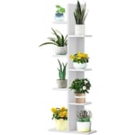 Etagere Rangement Bibliotheque Polyvalente a 7 Niveaux en mdf avec Coins Arrondis,Support de Pots Porte-Plante pour Salon, Balcon,Bureau,Charge