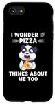 Coque pour iPhone SE (2020) / 7 / 8 Adorable panda kawaii I Wonder If Pizza Thinks About Me Too