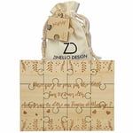 ZINELLO DESIGN - Puzzle en Bois Veux-tu être ma Témoin, Idee Cadeau Casse Tete Original et Personnalisé pour Faire Votre Demande de Temoin pour Votre Mariage, Annonce Insolite EVJF (sans Cadre)