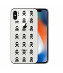 Coque Iphone XS MAX mort multi skull noir transparente