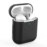 Svart Apple AirPods 1/2 Case Fodral Stötsäkert Skyddsfodral svart