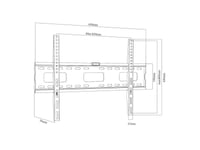 Maclean Tv Mc-419 Vægbeslag 32"-100" Vesa 600X400 45Kg Vipbart Universelt Justerbart Vaterpas Tilbehør Flad Kraftig