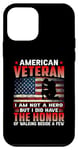 Coque pour iPhone 12 mini American Veteran I Am Not A Hero US Flag Patriotic Veterans