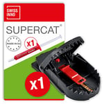 SWISSINNO Piège à Rat PRO SuperCat x1 et Syringes de réappâtage x2, Certifié pour le Respect du Bien-être des animaux et une Capture sans failles. Réutilisable, Intérieure + Extérieur. Fabriqué en UE.