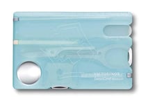 Victorinox Swiss Card Nail Care, Swiss Made Pocket Tool, Credit Card Size, 13 Functions, File, Scissors, Blue Transparent