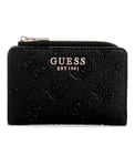 GUESS Portefeuille Cresidia pour Femme avec Fermeture éclair, Noir, Taille Unique, Cresidia Porte-Cartes zippé