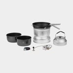 Trangia Gaskök 25 Large, 2100 W + 2 kittlar, 1 stekpanna i NS / Non Stick-teflon vindskydd UL UltraLight-aluminium kaffepanna griptång rem, Power Gas (230 gram)