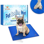 T2Y Dog Cooling Mat, 2024 Upgrade Cool mat for dogs, Super Scratch-Resistant & Non-Toxic Gel Cooling Pad Bed for Pet. Pressure Activated Pet Cool Pad No Water or Electricity Need (65 * 50 M)