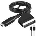 SCART till HDMI-konverterare, allt-i-ett SCART till HDMI-adapter, 1080P