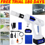 Portable Cordless Car High-Pressure Washer Jet Water Wash Cleaner Gun Battery