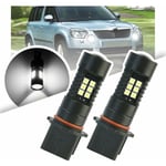 Drl 2-pack dagsljus för Sko/da Yeti Pre-LCI 2010 2011 2012 2013 P13W 12277 SH23W XeChristmas White Canbus LED-varselljus