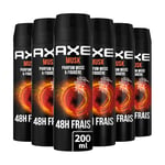 AXE Déodorant Homme Spray Musk, 48h non-stop frais, Parfum musc et fougère (Lot de 6x200ml)