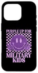 Coque pour iPhone 16 Pro Purple Up pour enfants militaires Army Purple Military Child