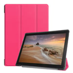 Lenovo Tab E10 tri-fold nahkainen flip suojakotelo - Rose Pinkki