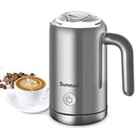 Sunmaki Mousseur à Lait Électrique 500W Mousseur de Lait Automatique 350ml pour Café Latte Macchiato Cappuccino Chaud et Froid Silencieux Contrôle Intelligente de Température Revêtement Antiadhésif