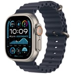 Apple Watch Ultra 2 GPS + Cellular  49 mm Titane Naturel Bracelet Océan Marine