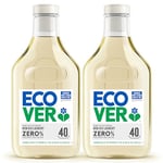 Ecover Zero Laundry Liquid for Sensitive Skin, Baby Laundry Detergent, 2 x 40 Washes, 2 x 1.43L (Pack of 2)